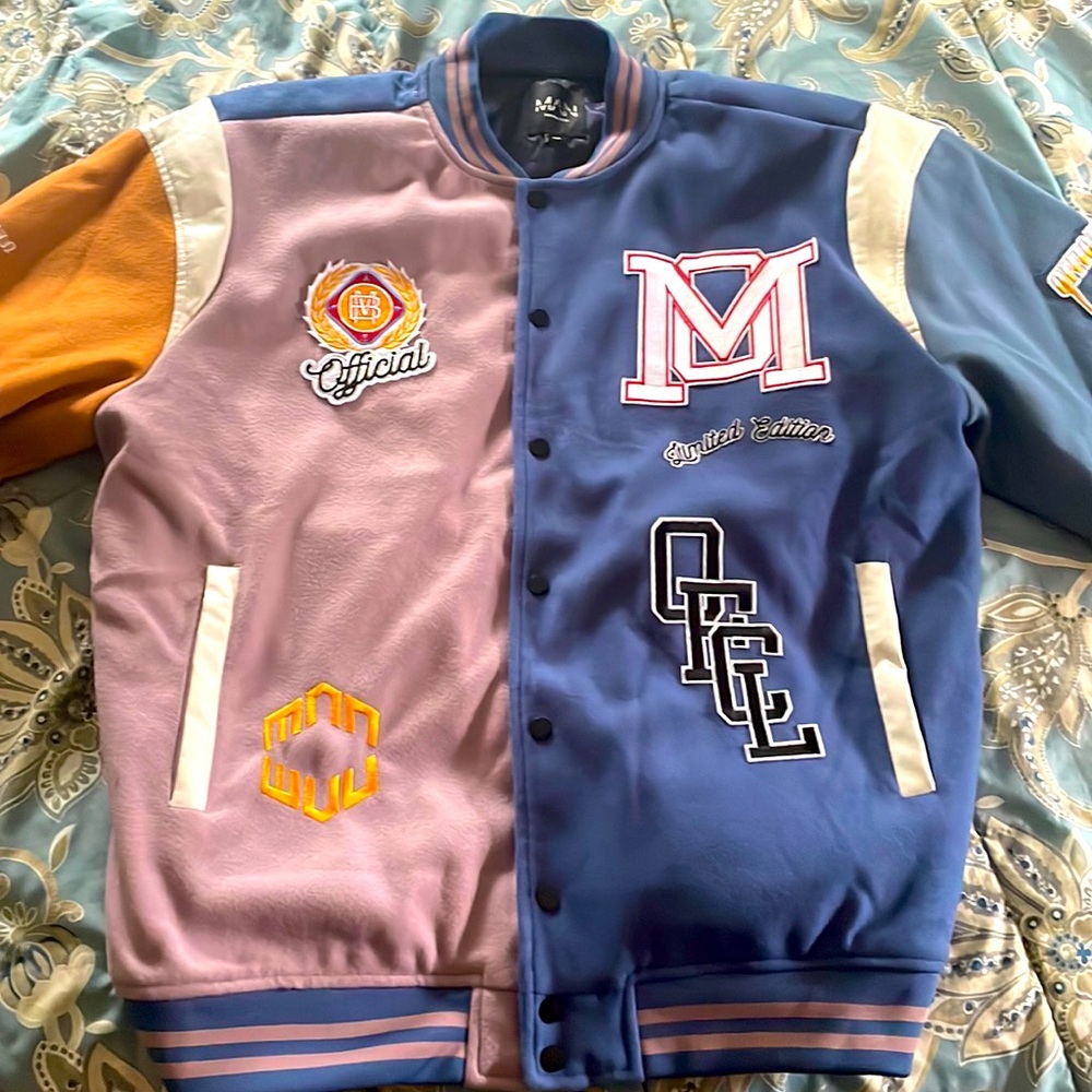 BooHooMAN Varsity Jacket, never been worn before, mint condition